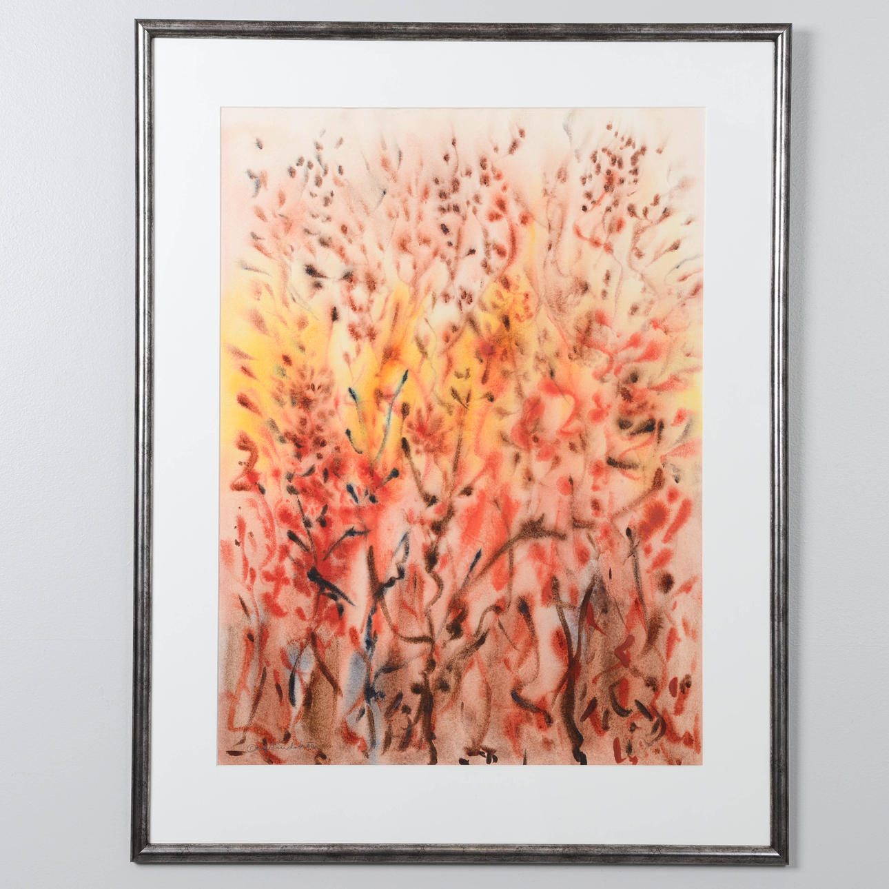 OLOF LINDSTRÖM. Composition, watercolour, signed.