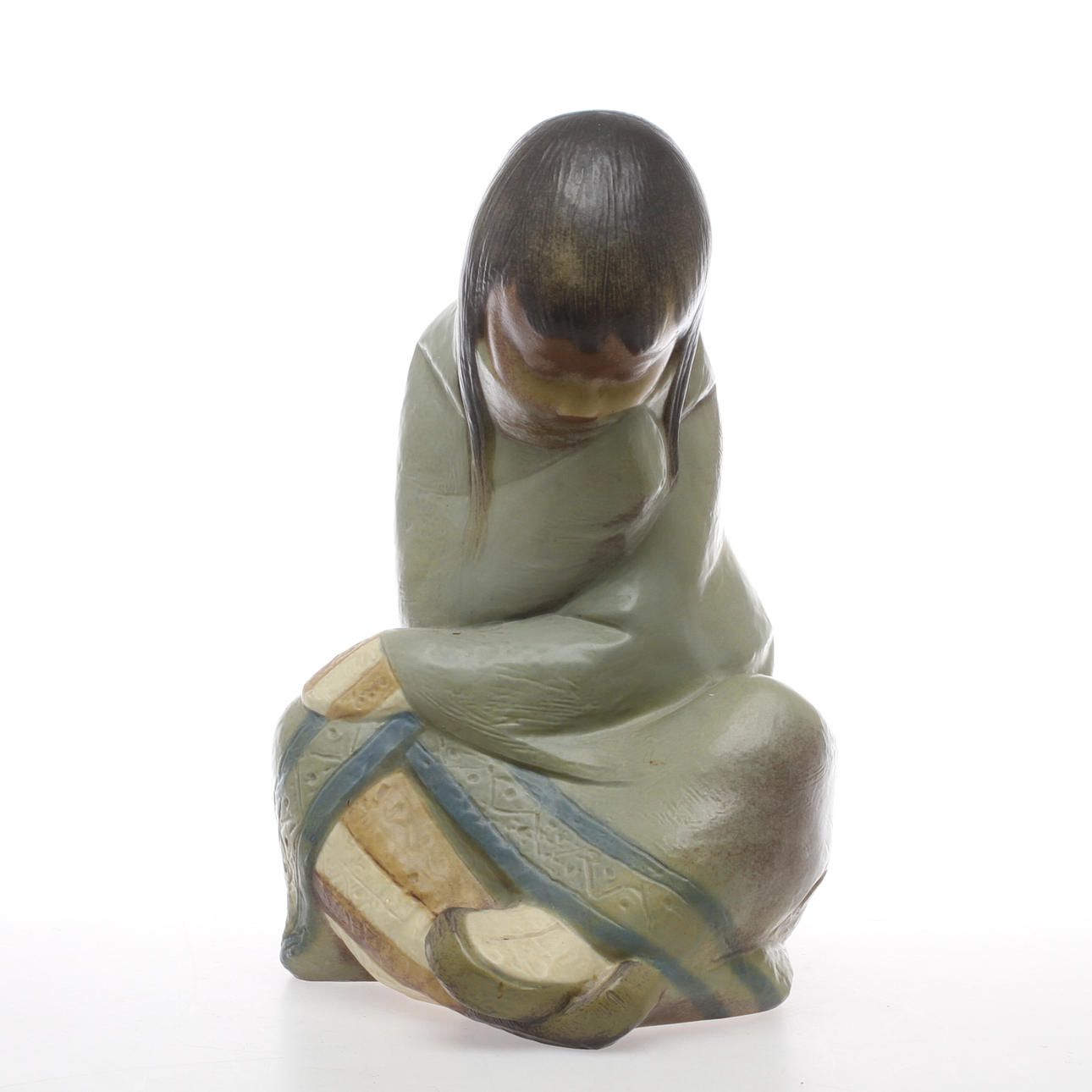 FIGURIN, porslin, eskimåflicka, Lladro.