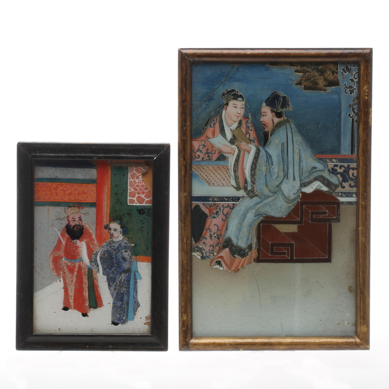 GLASMÅLNINGAR, 2 st, Kina.