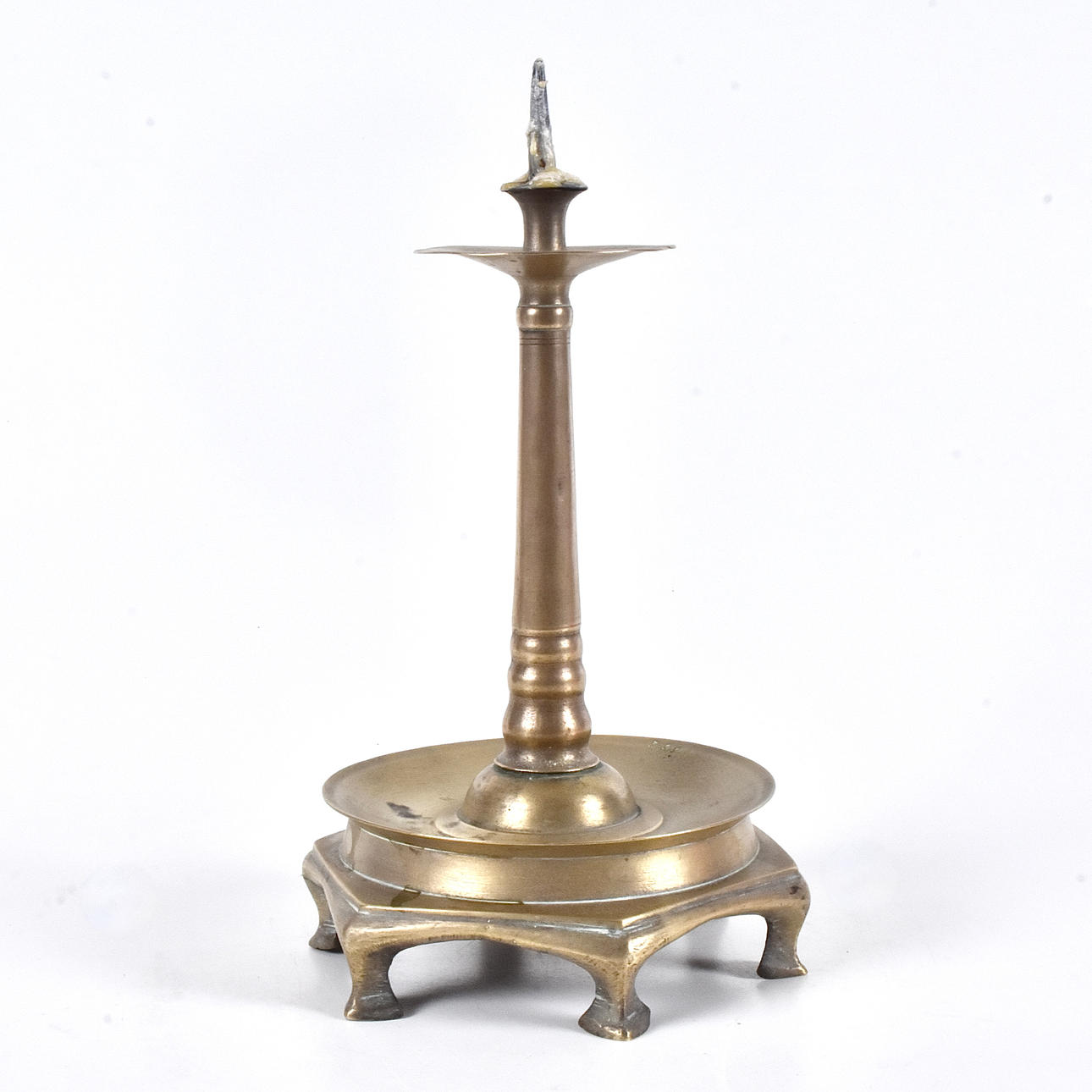 A bronze candlestick, 16th century.