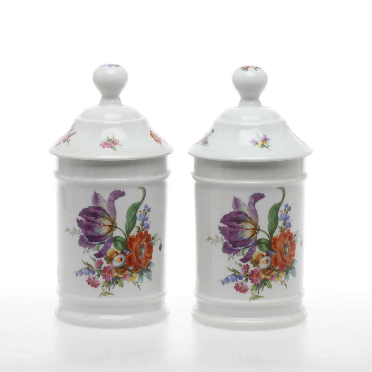 BURKAR, 2 st, porslin, Limosanit Chapus Freres Limoges, 1900-tal.