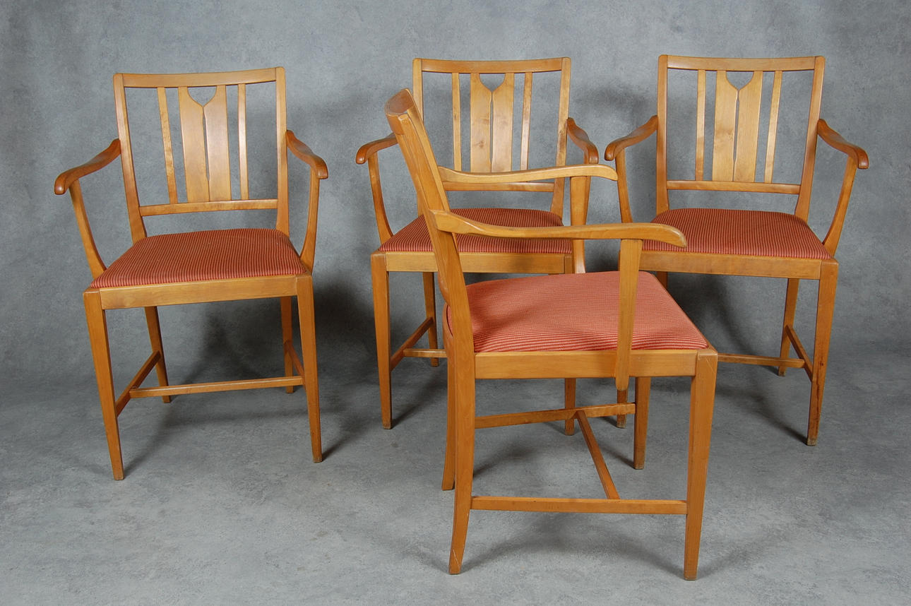CARL MALMSTEN. stolar, 4 st, Bodafors, 1960-tal.