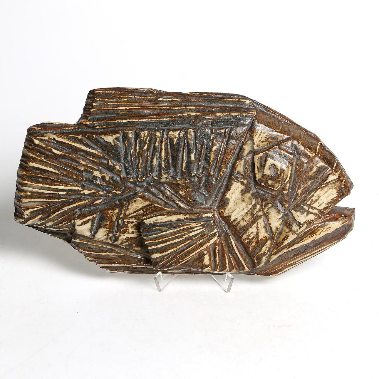 TAISTO KAASINEN. "Kvastfening", väggrelief, stengods, unikat, Arabia.