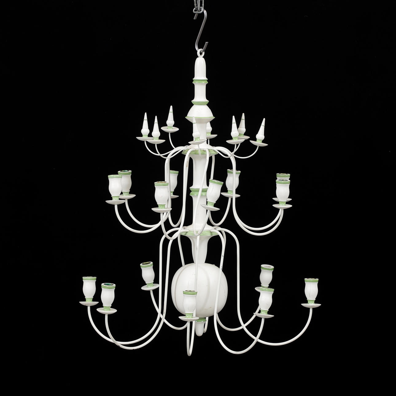 Lysekrone af træ/metal, 20. århundrede.