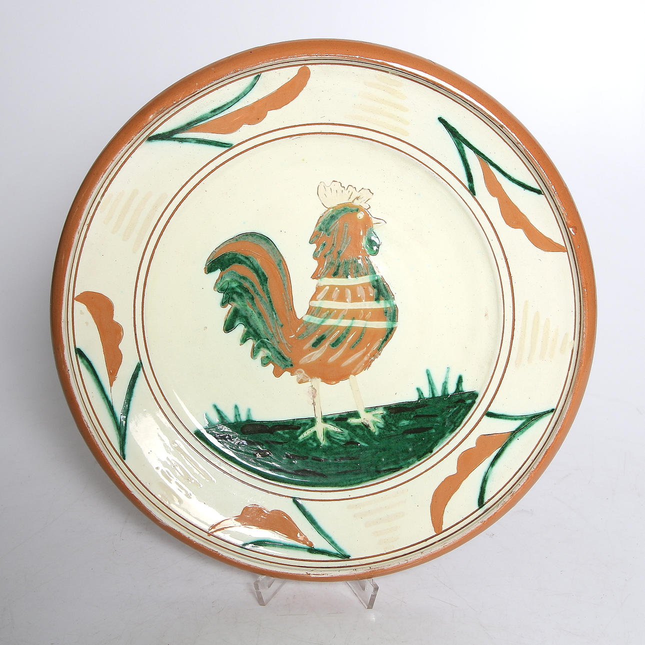 FAT, lergods, kakelugnsmakare P.H. Lundgren, Stockholm, 1800-tal.