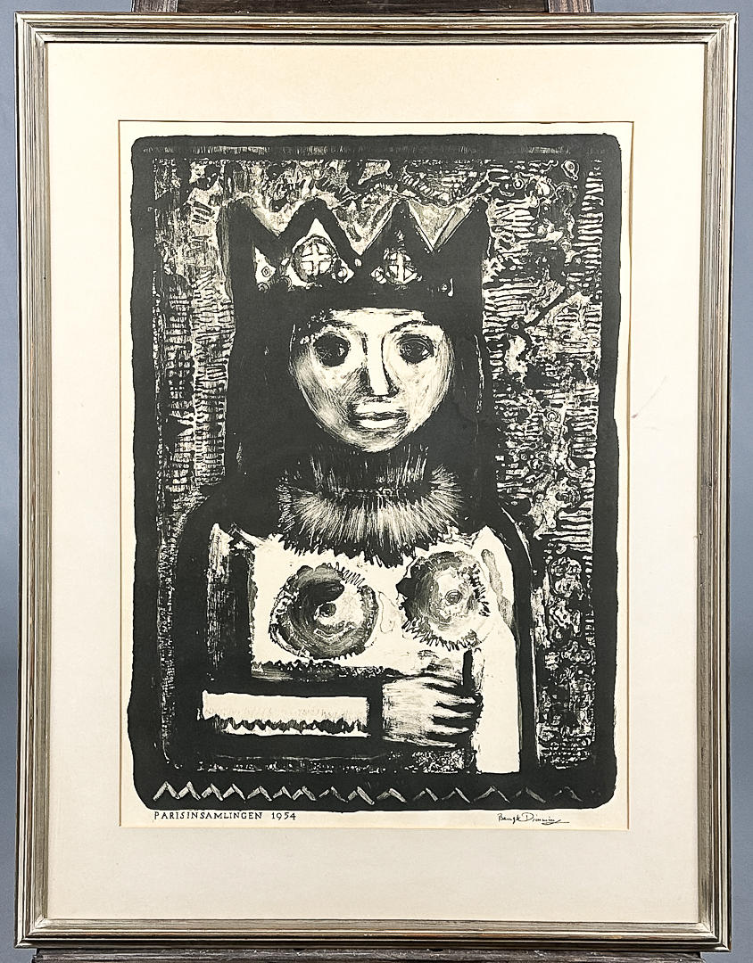 BENGT DIMMING. LITHOGRAPH, “Parisinsamling 1954", signed.