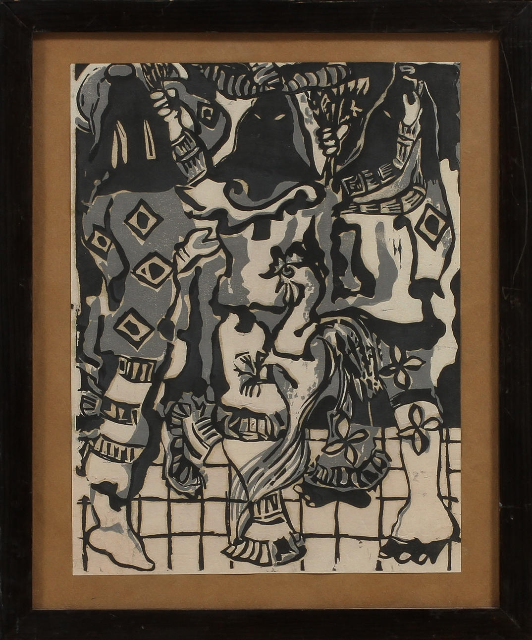 ADJA YUNKERS. Farve træsnit. Fra bogen Skabelsen.