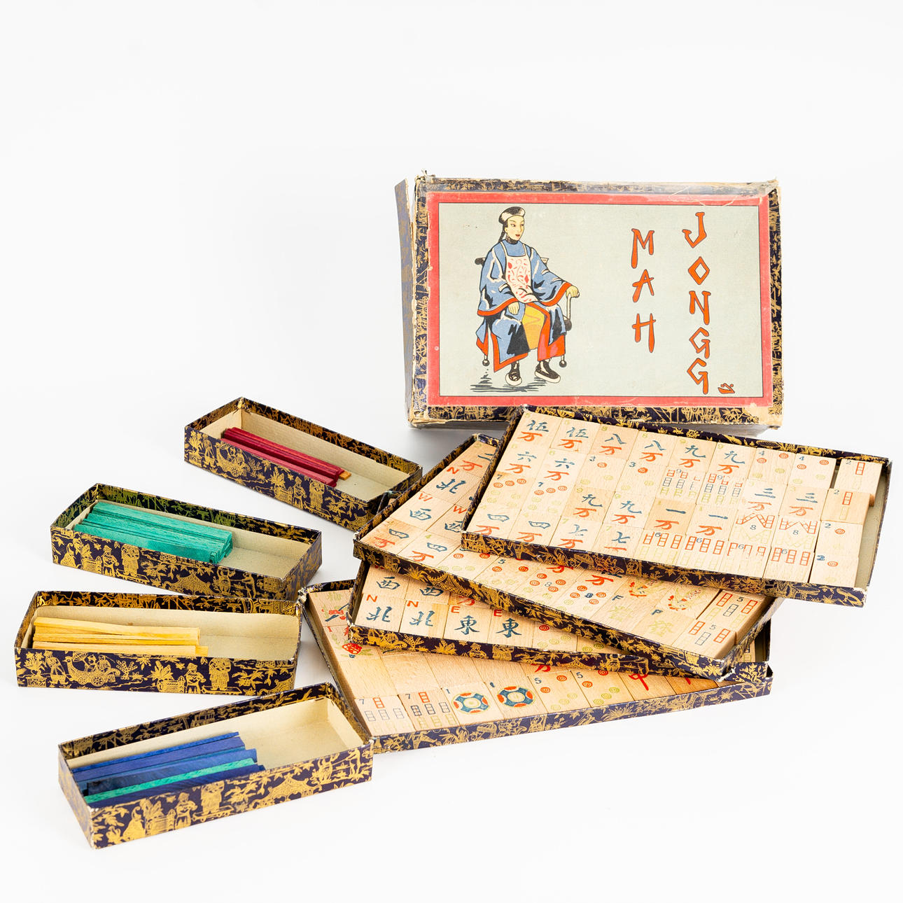 Mahjongg Brädspel Trä 1900-tal.