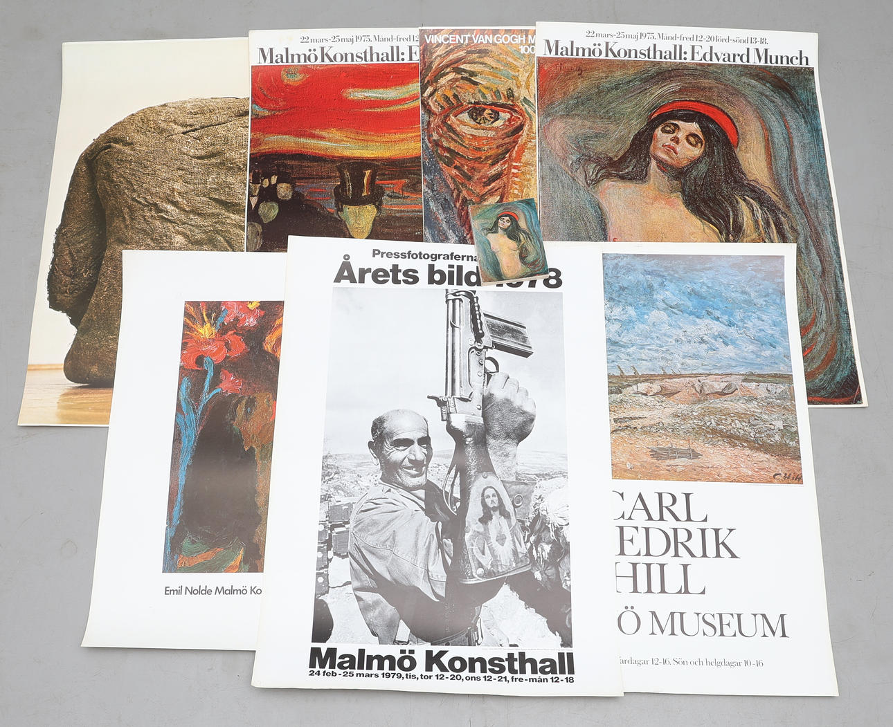 7 EXHIBITION POSTERS, MALMÖ KONSTHALL.