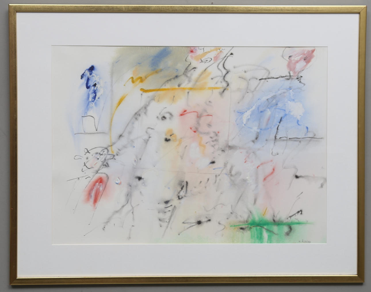 HANS ÅSBERG. Blandteknik, signerad.