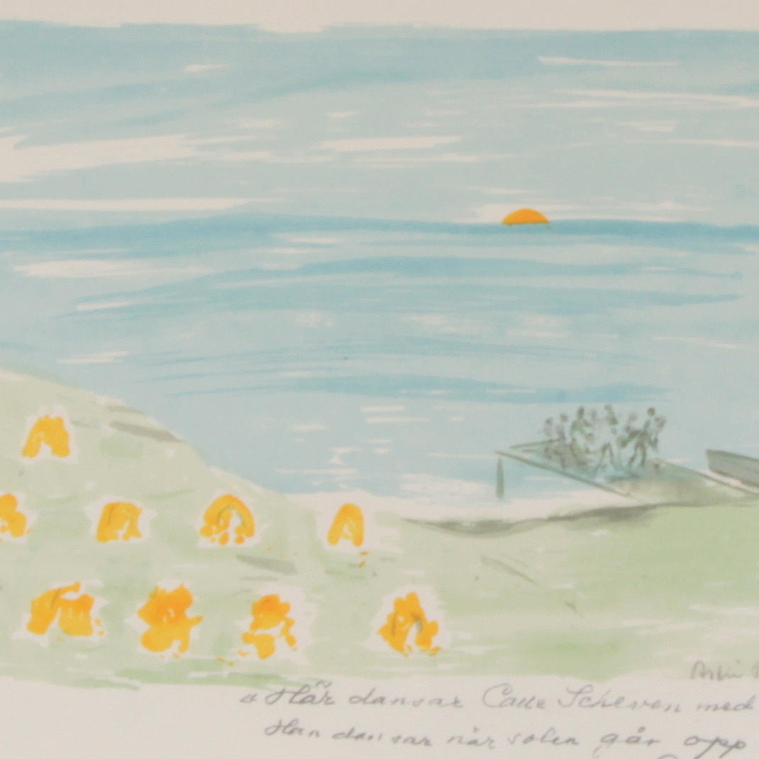 ASTRI BERGMAN TAUBE. Färglitografi, signerad samt numrerad 188/210.