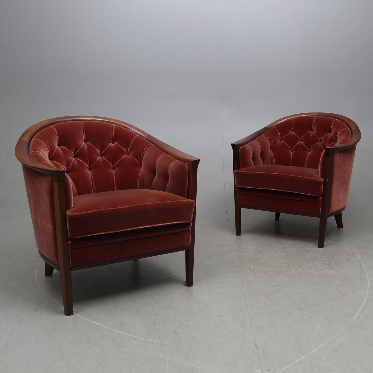 FÅTÖLJER, ett par, Bertil Fridhagen, Bröderna Andersson.