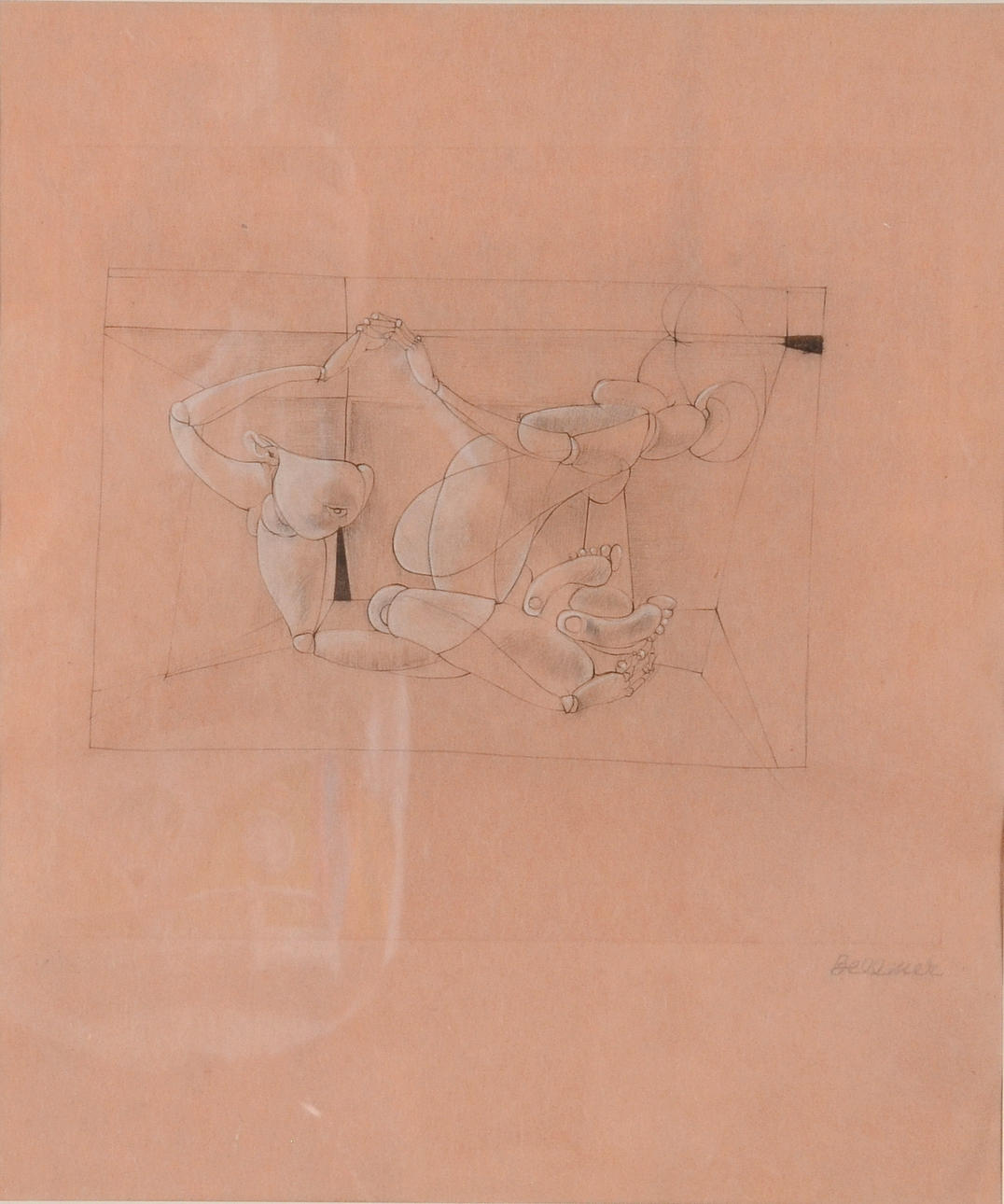 HANS BELLMER. kolorerad etsning.