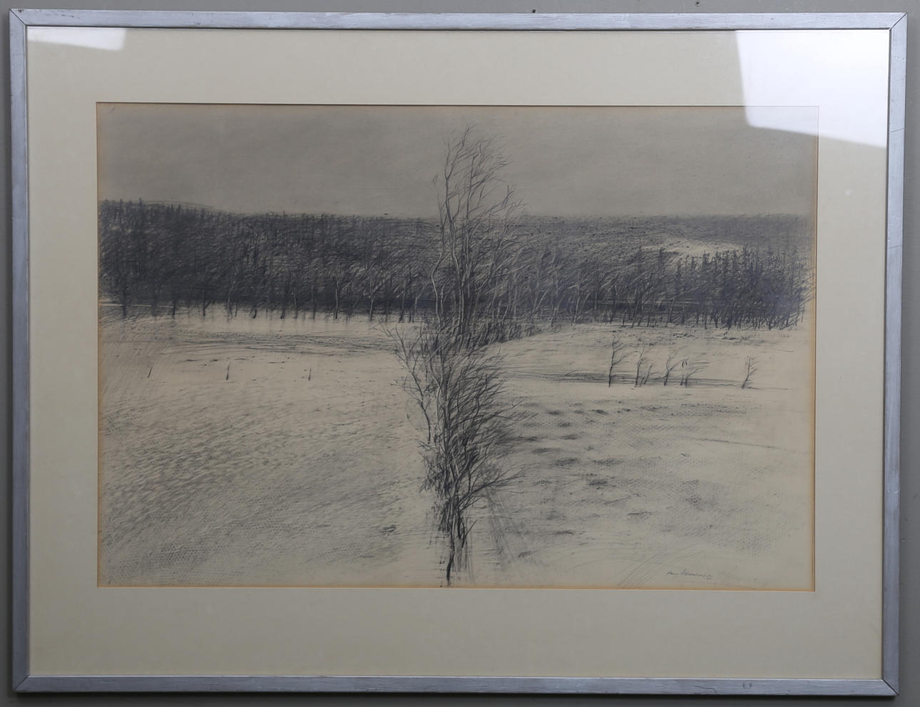 HANS HERMANSSON. Teckning, signerad och daterad -80.