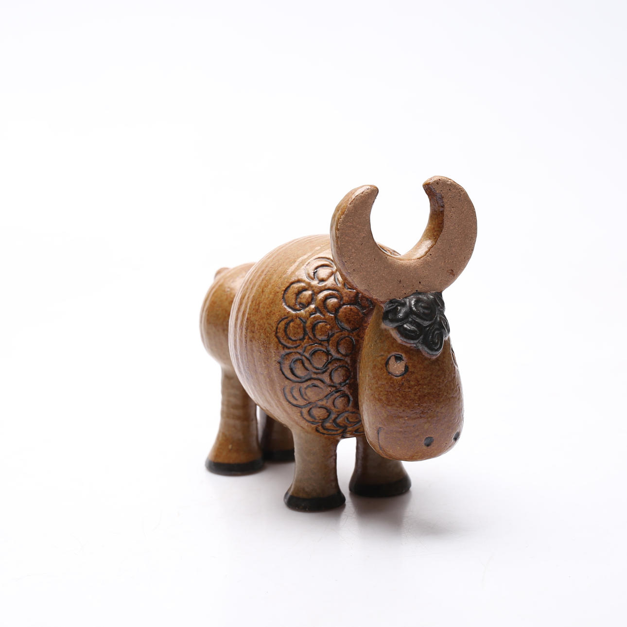 LISA LARSON. Estatuilla, toro, gres, Gustavsberg.