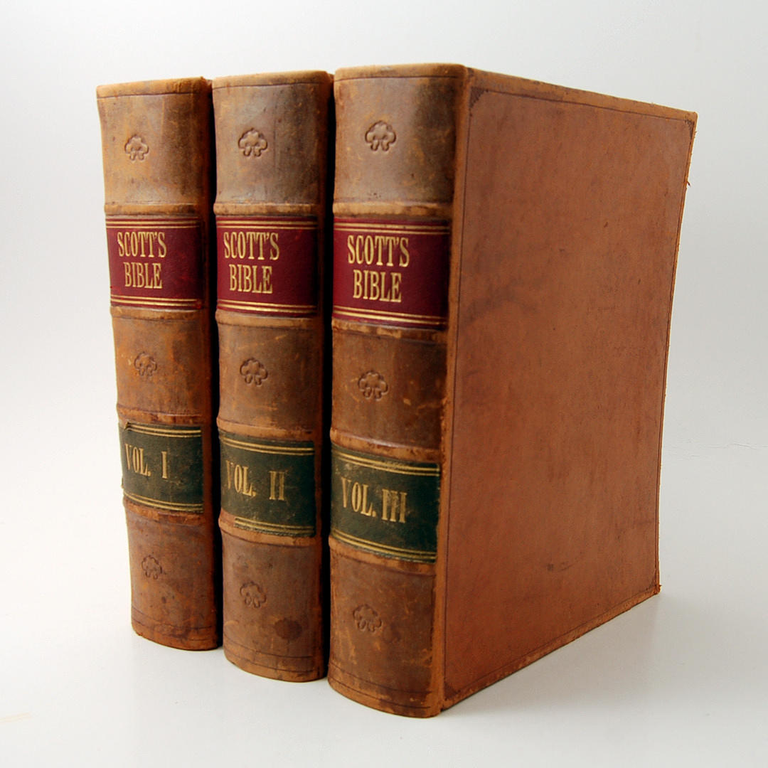 TH. SCOTT. English bible. Bibel. tidigt 1800-tal.