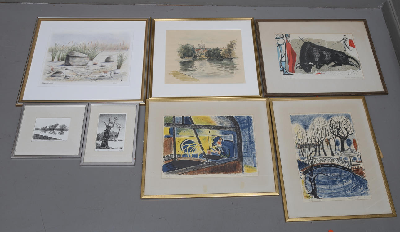 ÖSTGÖTAKONSTNÄRER. Olika tekniker, 14 st.