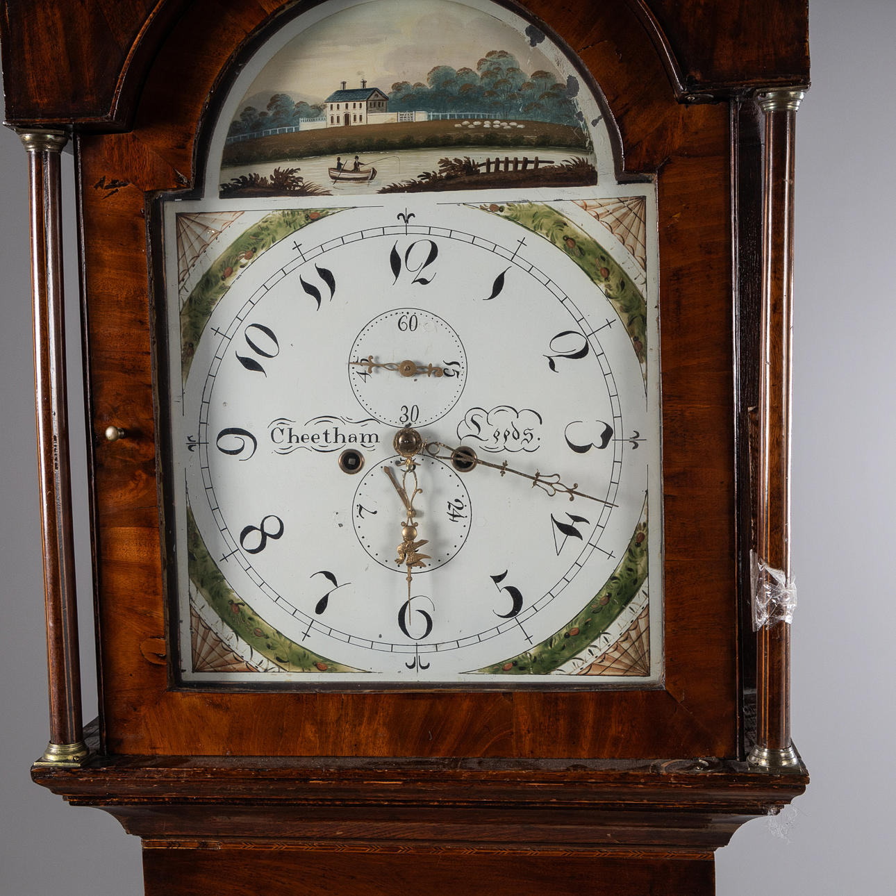 An 18th century England floor clock, dial marked Cheetham Leeds. Clocks ...
