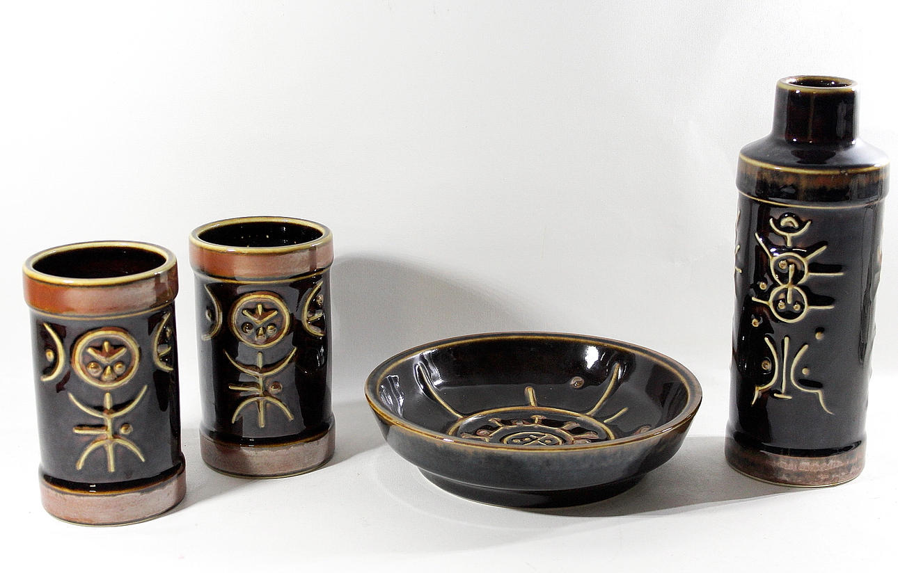 KERAMIK, 4 delar, Fibula, Carl-Harry Stålhane, Rörstrand.