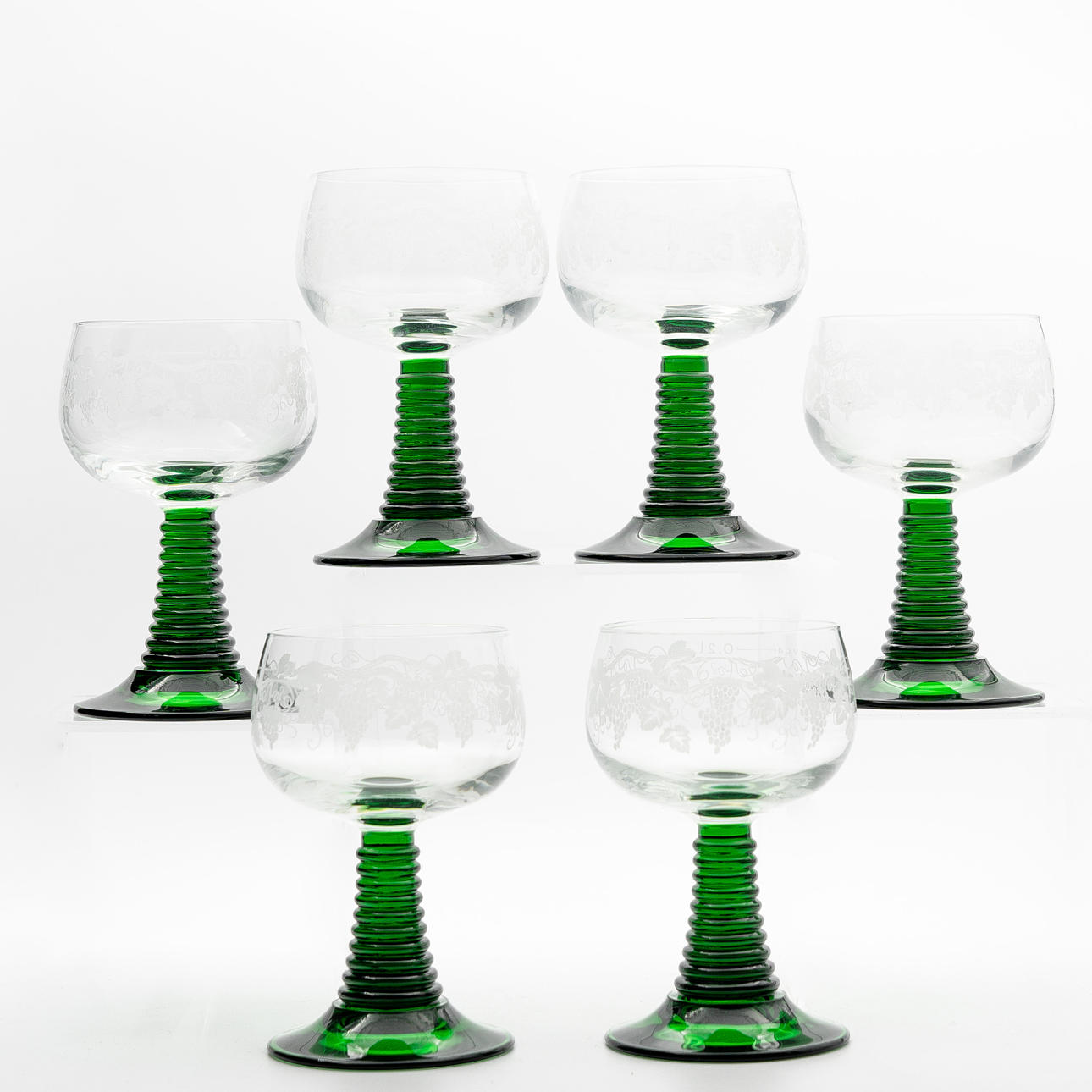 Remmare vinglas, Frankrike 1900-tal (6st).