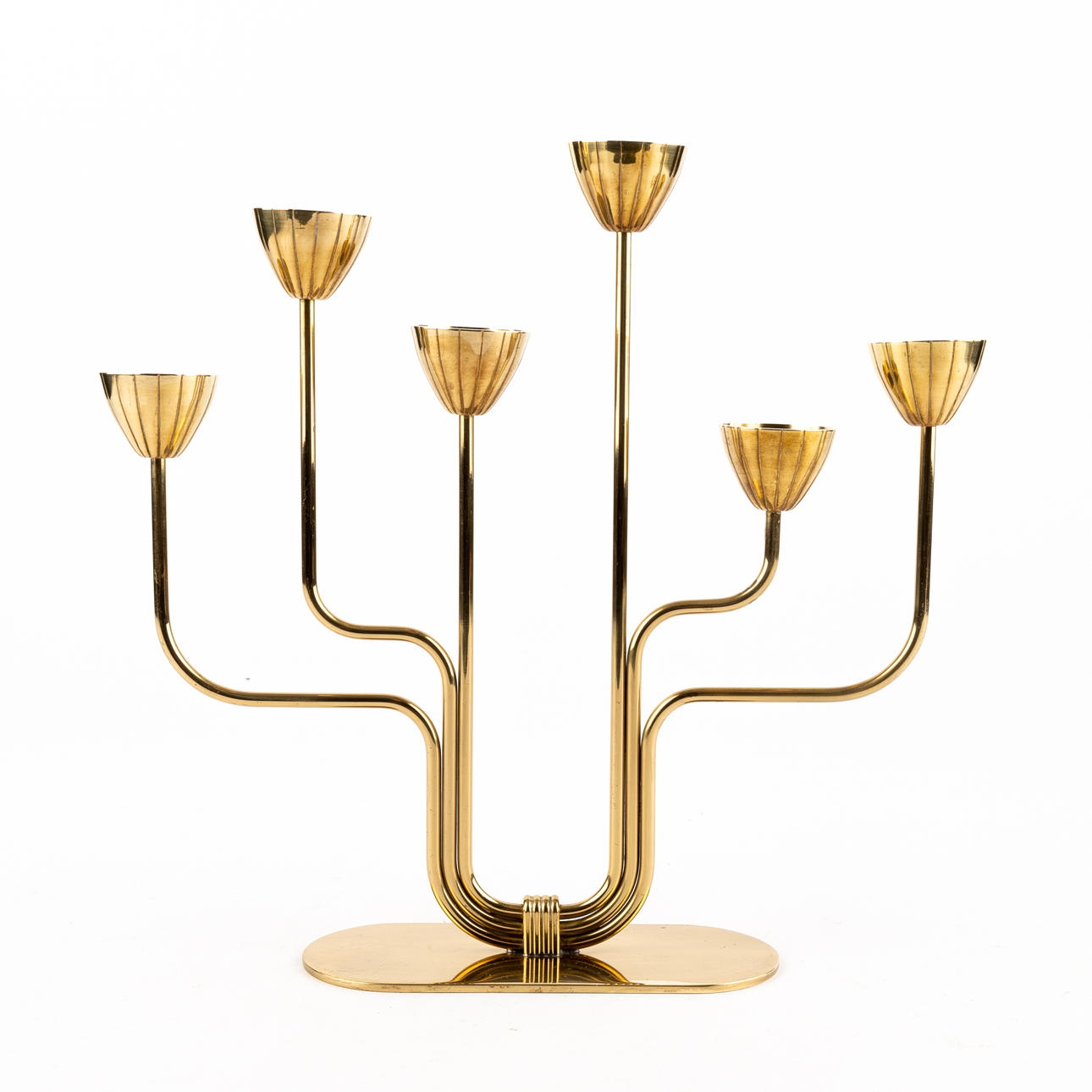 GUNNAR ANDER. Kandelaber, Ystad metal, messing.