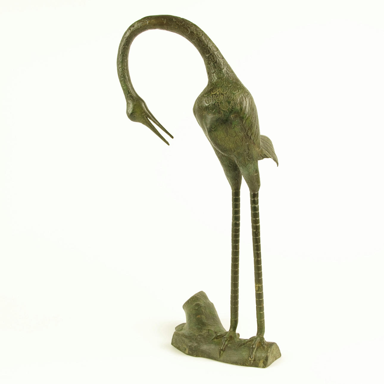 SKULPTUR, Ibis, patinerad brons, samtida.