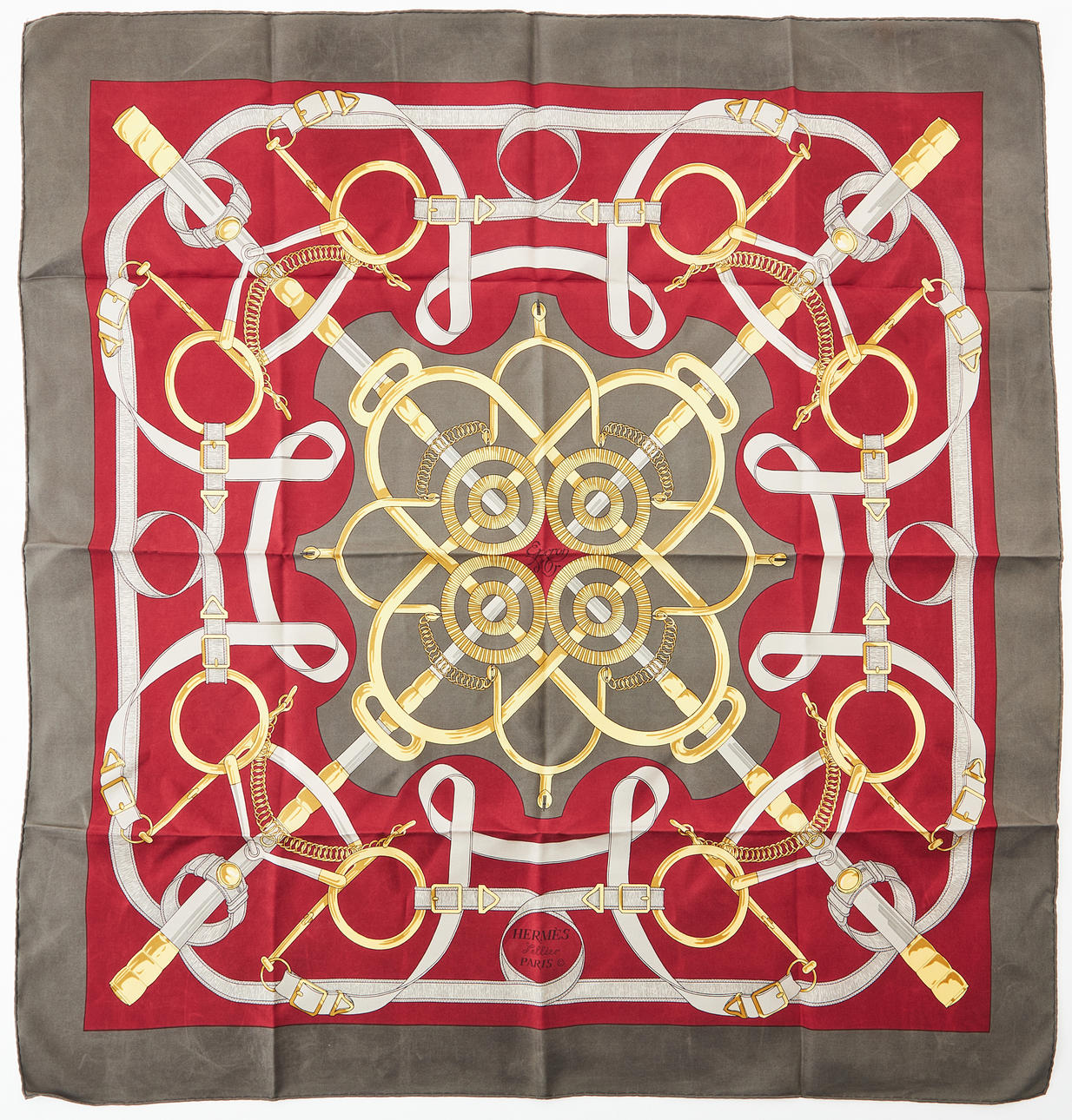 HERMÈS, scarf "Eperon d'Or".