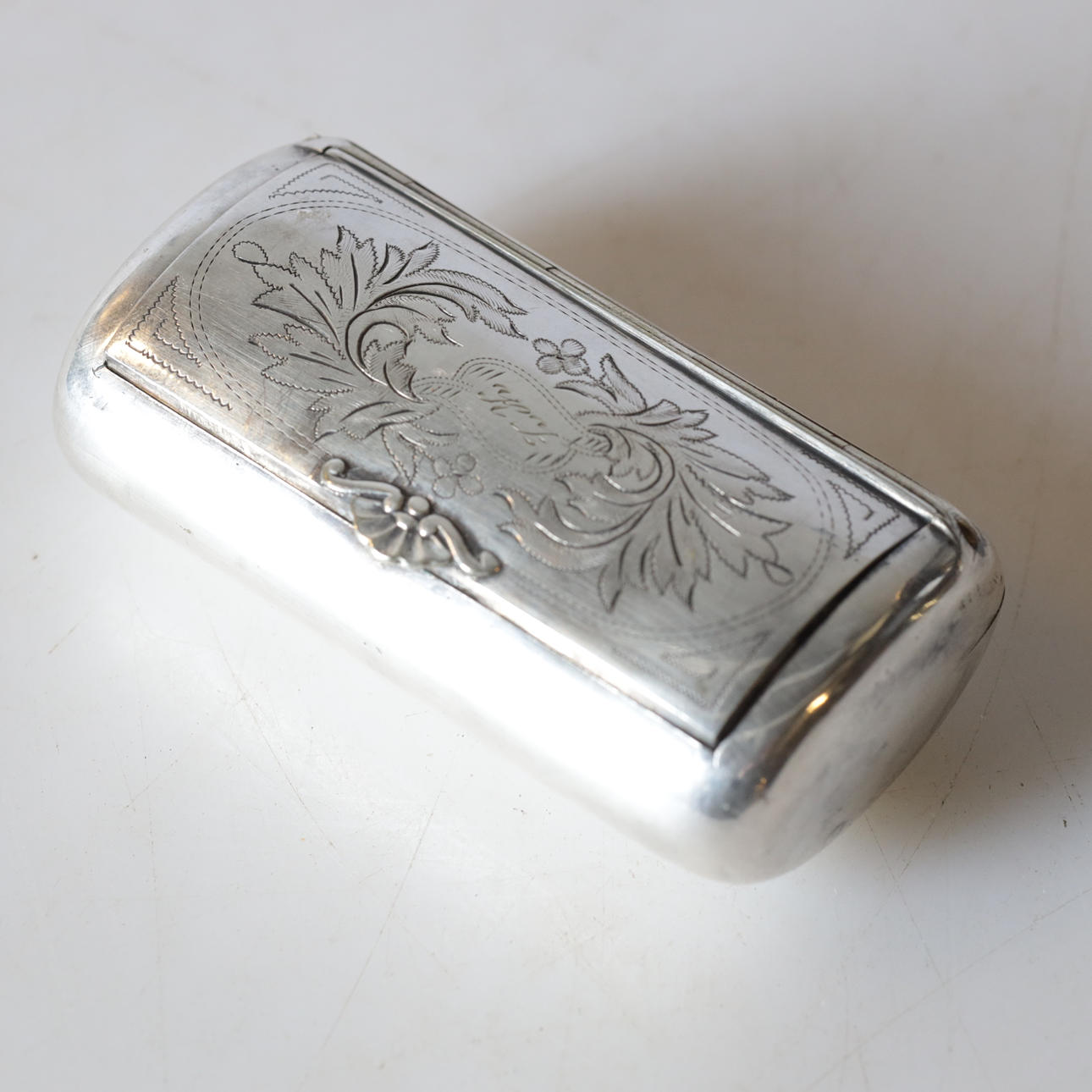 SNUSDOSA, nysilver, 1900-talets början.