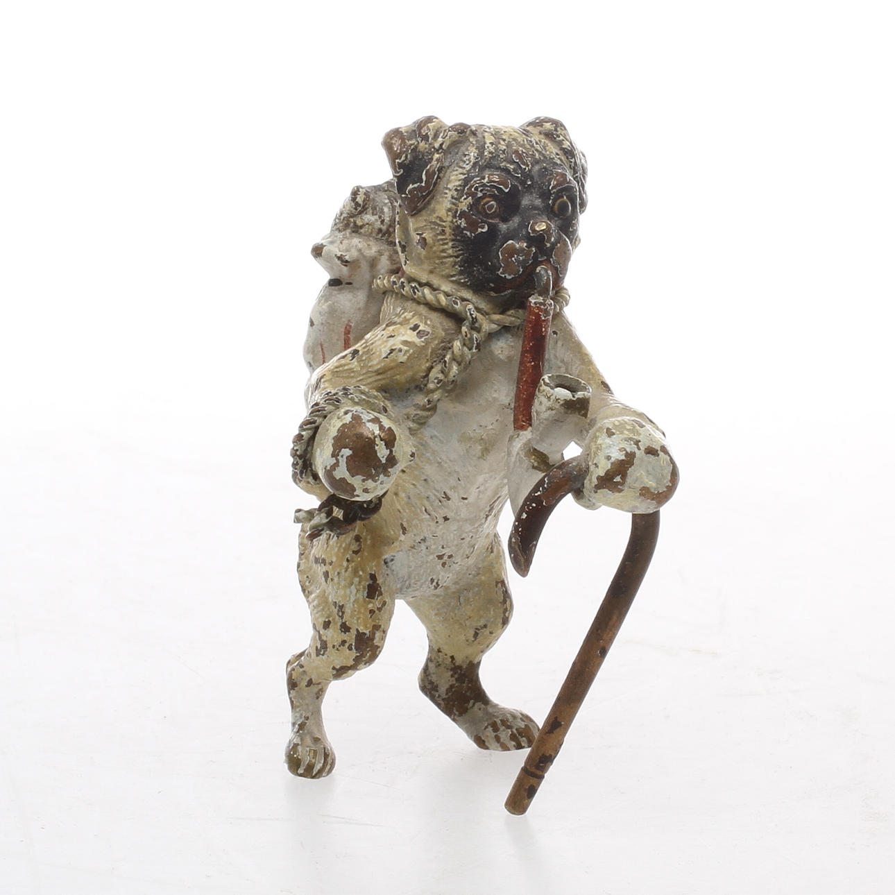 WIENERBRONS, Hund rökandes pipa, omkring 1900.