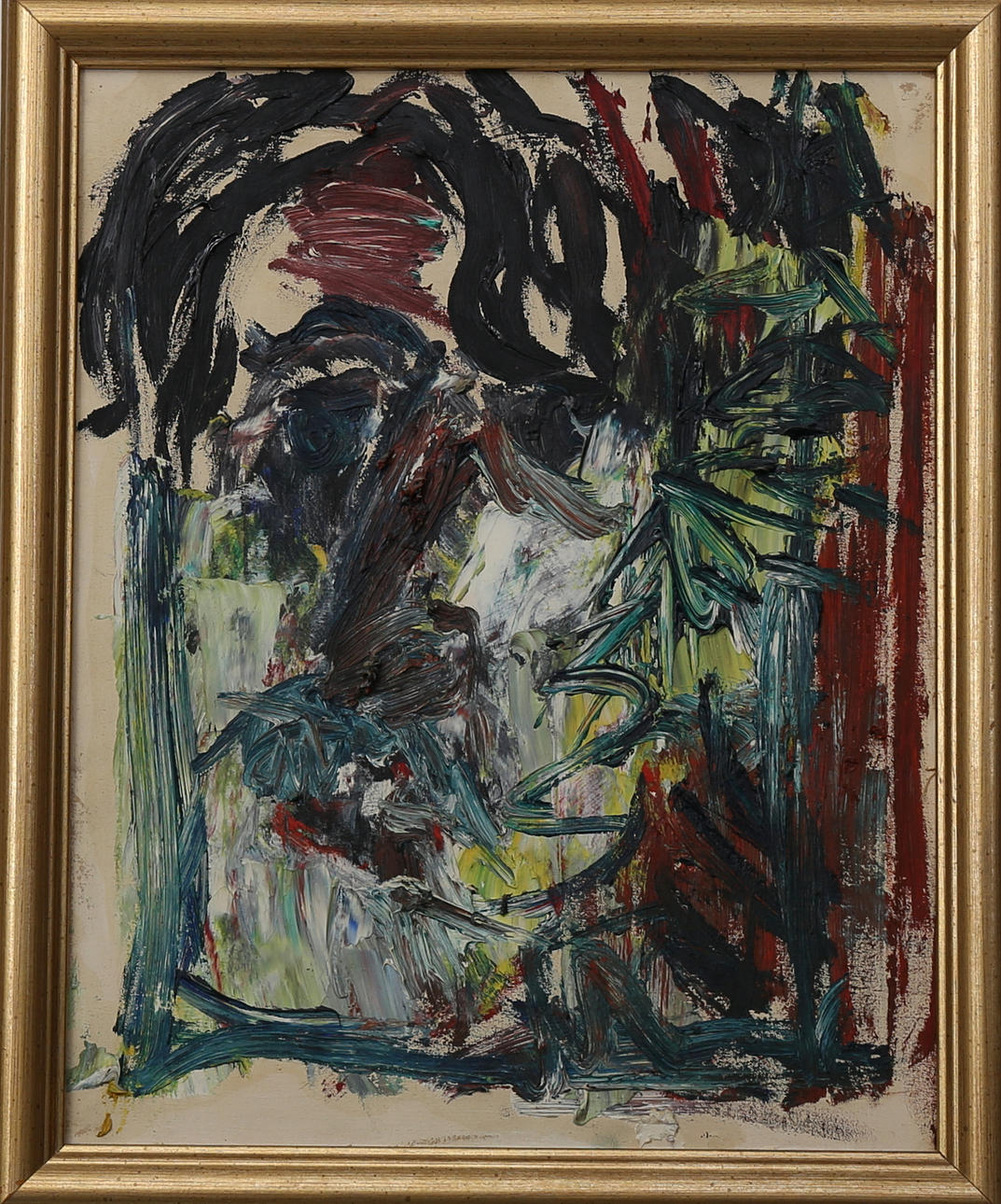 BIRGER JONASSON. Självporträtt, olja på duk, signerad a tergo.