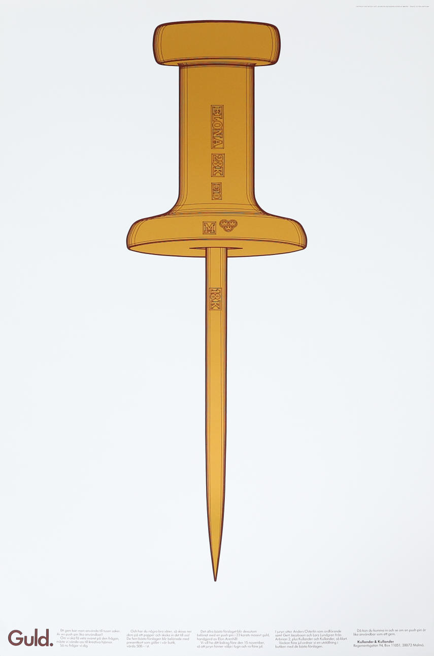 ANDERS ÖSTERLIN. Affisch, "Guld", färgserigrafi, osignerad.