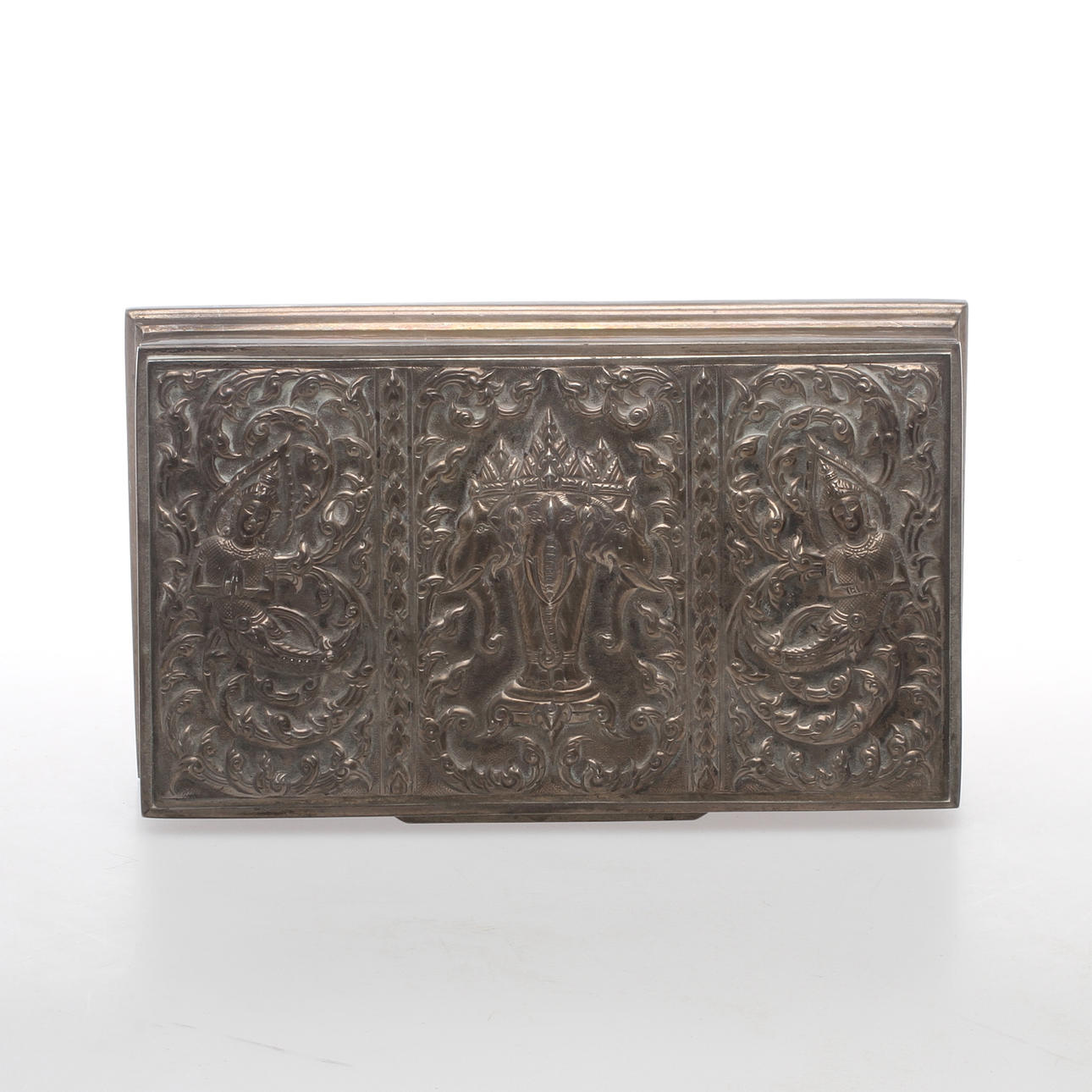 CIGARETTSKRIN, silver, Siam, 1900-tal.