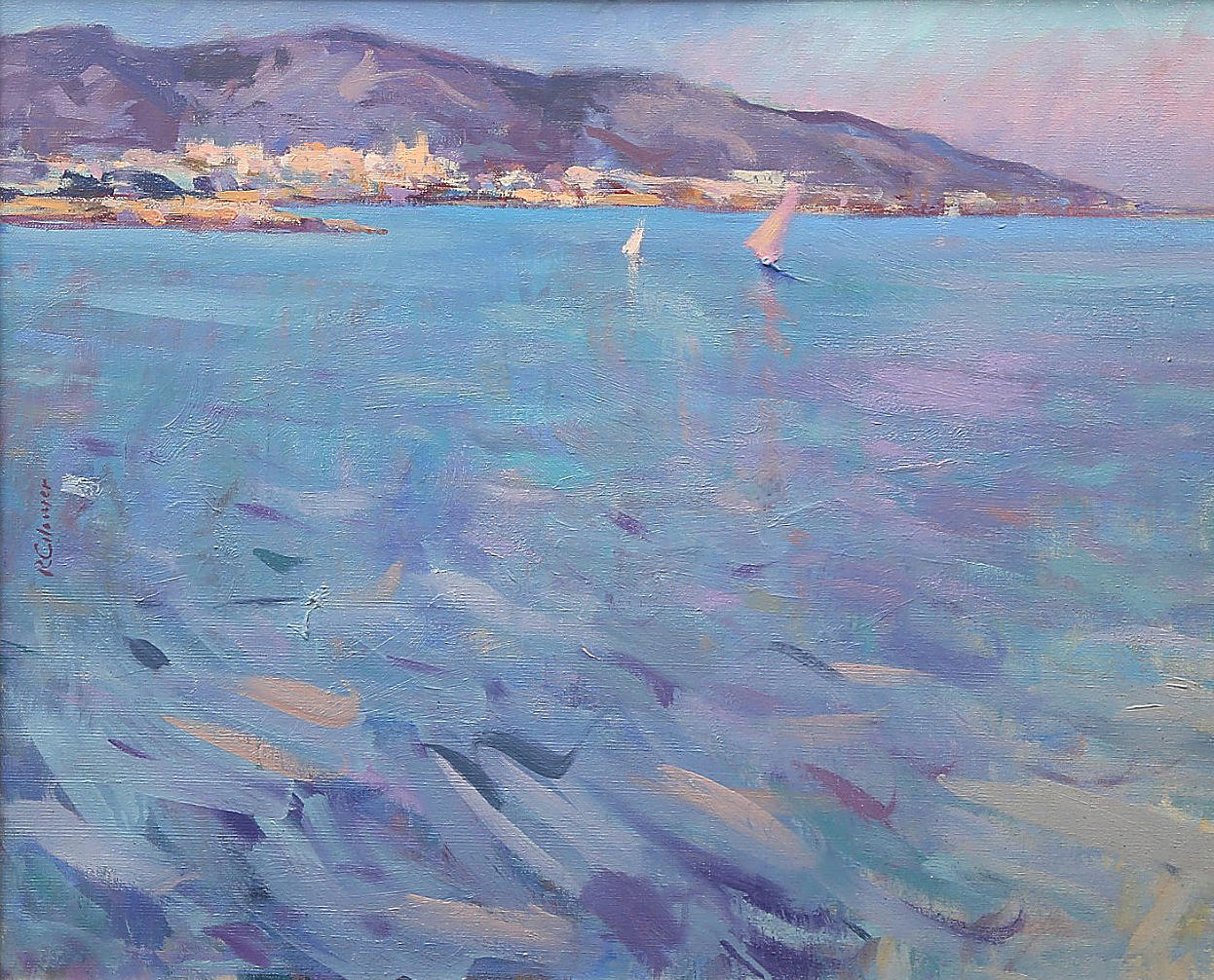 JOSEP COLOMER COMAS. Vista costera de Sitges.