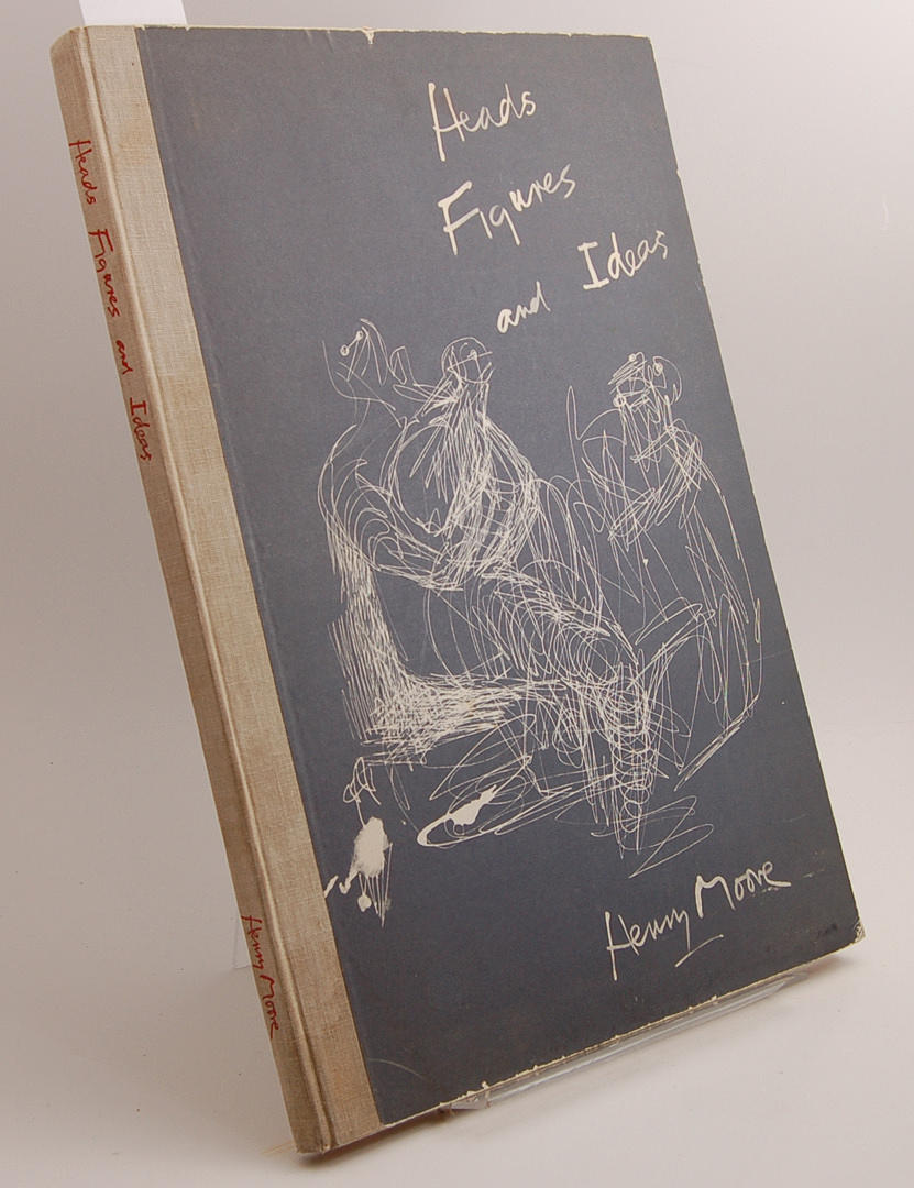 HENRY MOORE. Heads Figures and Ideas, 1958, med auto-litografi.