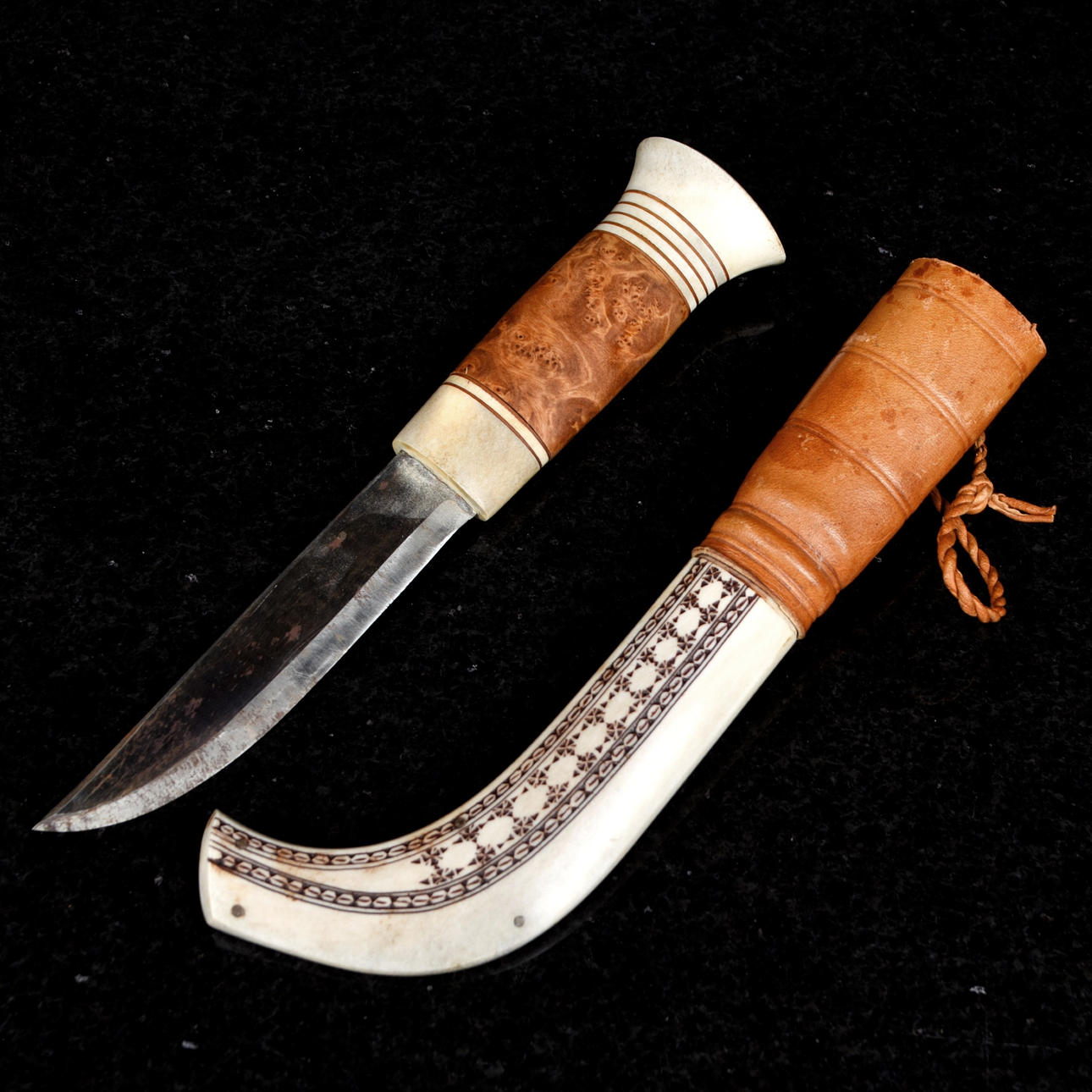 ESSE POGGATS. Half-horn knife, Sameslaved/Same-kniv 1900s.
