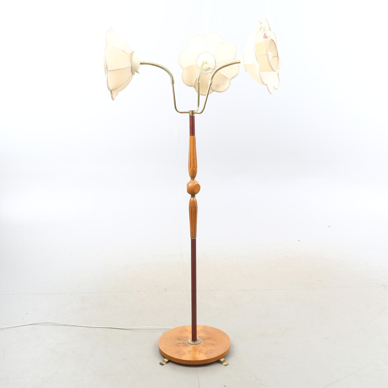 GULVLAMPE, 3-armet, 1940/50'erne.
