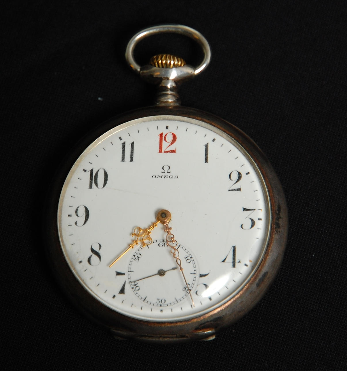 FICKUR, Omega, silver " Röd tolva ".