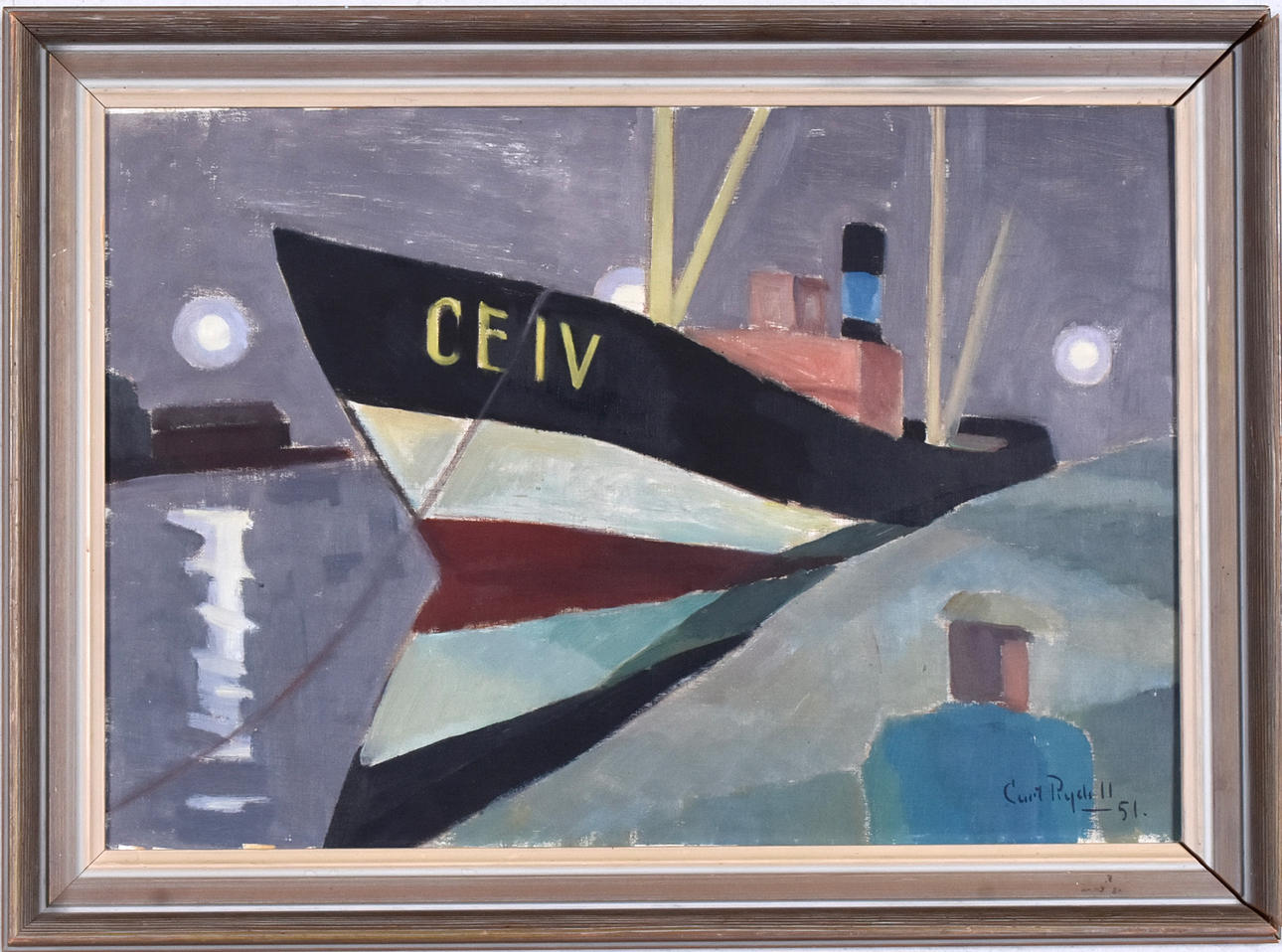 CURT RYDELL. Olie på panel.