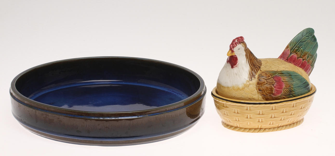 SKÅLFAT, stengods, Sven Jonson, Gustavsberg, samt ÄGGHÖNA.