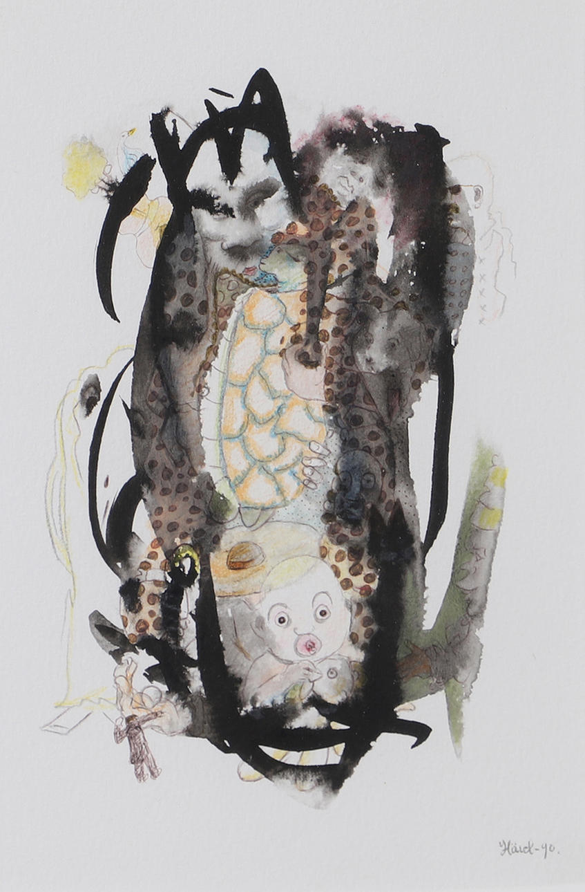 ULF HÄRD. Composition, watercolour, signed Härd.