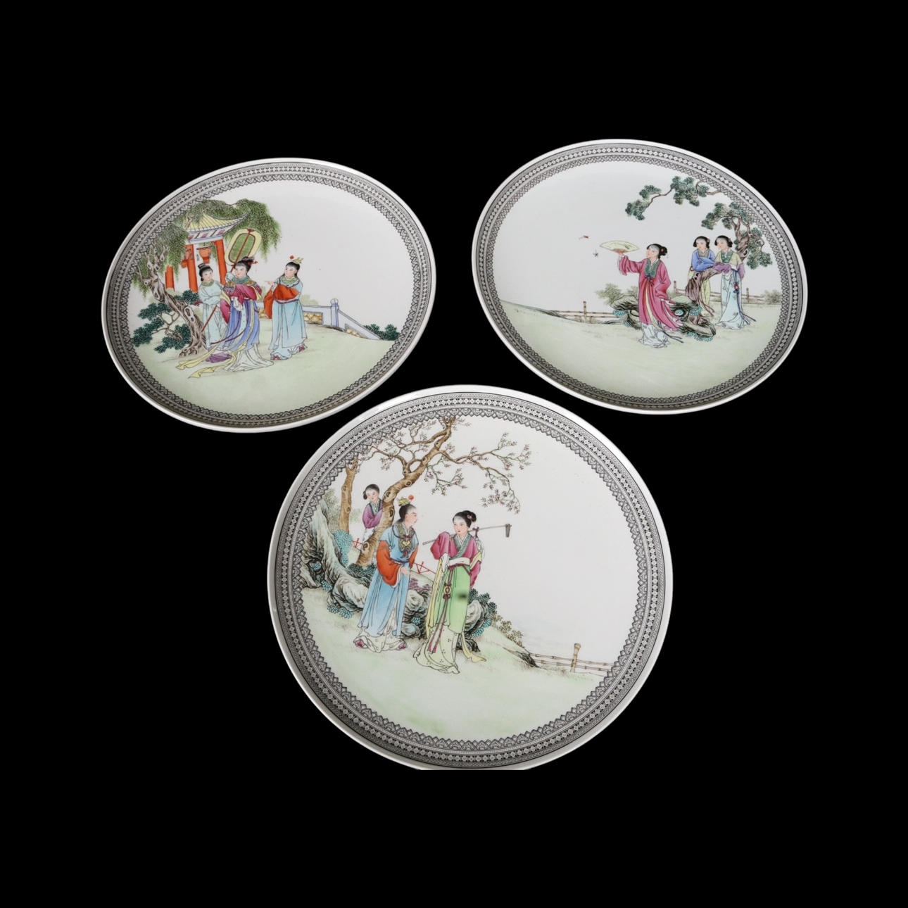 FAT, 3 stycken, porslin, Kina, 1900-tal.