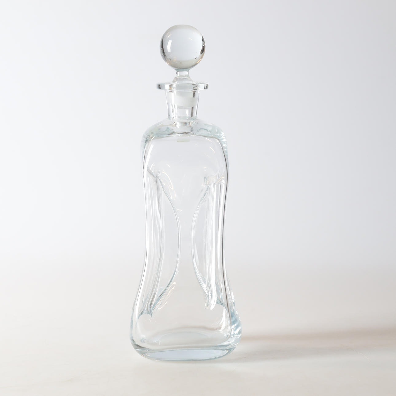 FLASKA, glas, s.k. "Kluckflaska", Holmegaard.