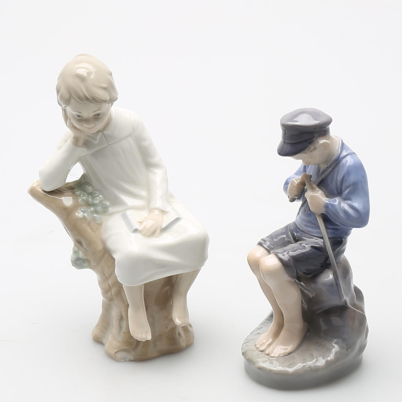 FIGURINER, 2 st. Royal Copenhagen och Lladro.