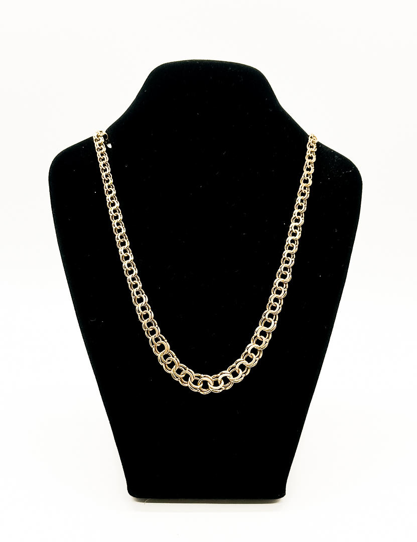 HALSBAND, bismarck länk, 18k guld.