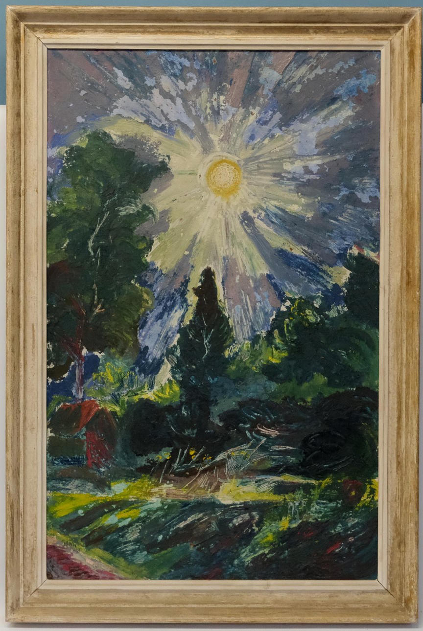 GUNNAR JONN. EKSPRESSIONISTINEN MAISEMA AURINGON KANSSA.