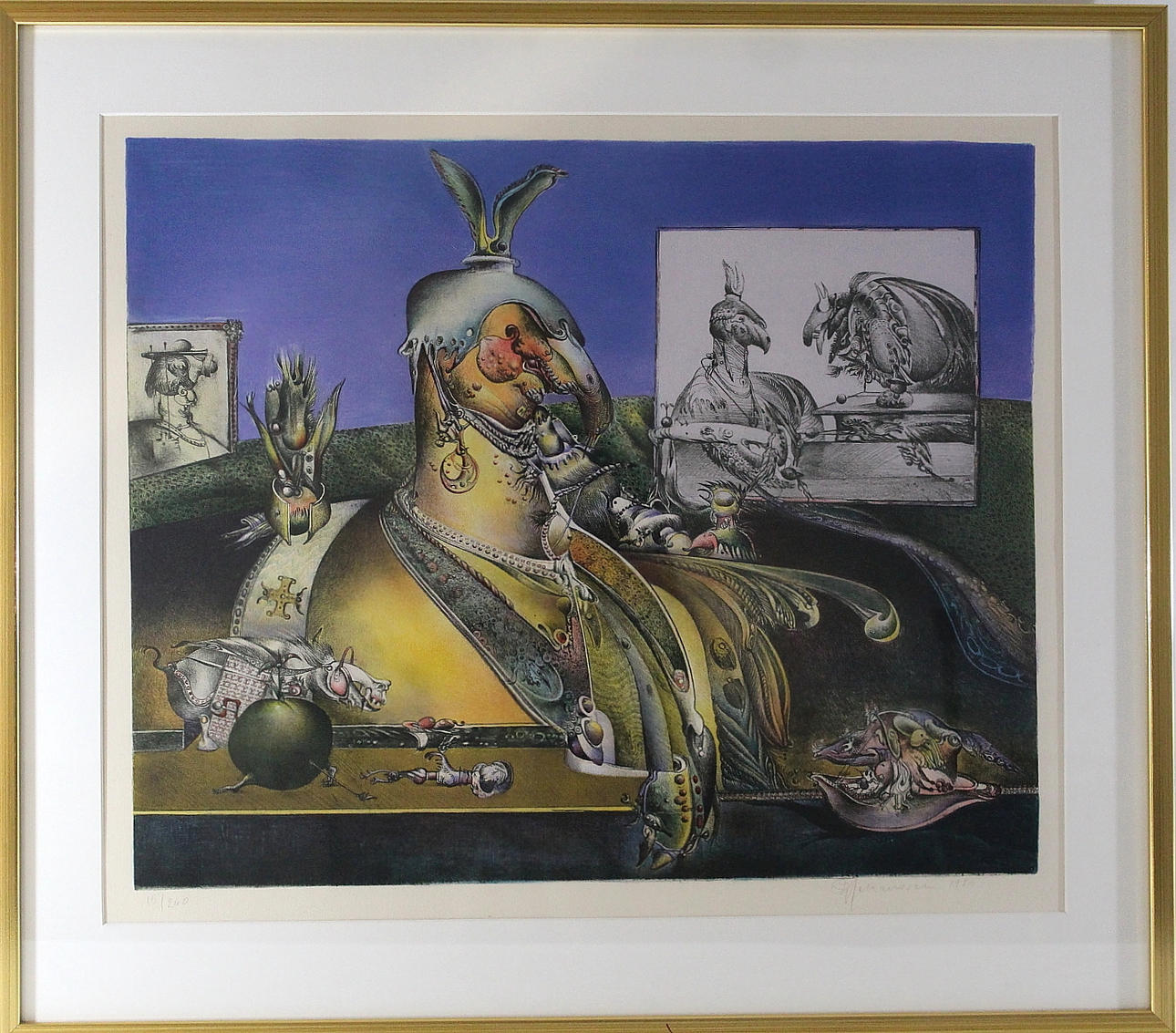 SVEN-ERIK JOHANSSON. litografi, " Philip och äpplet " signerat och numrerat 15/260.