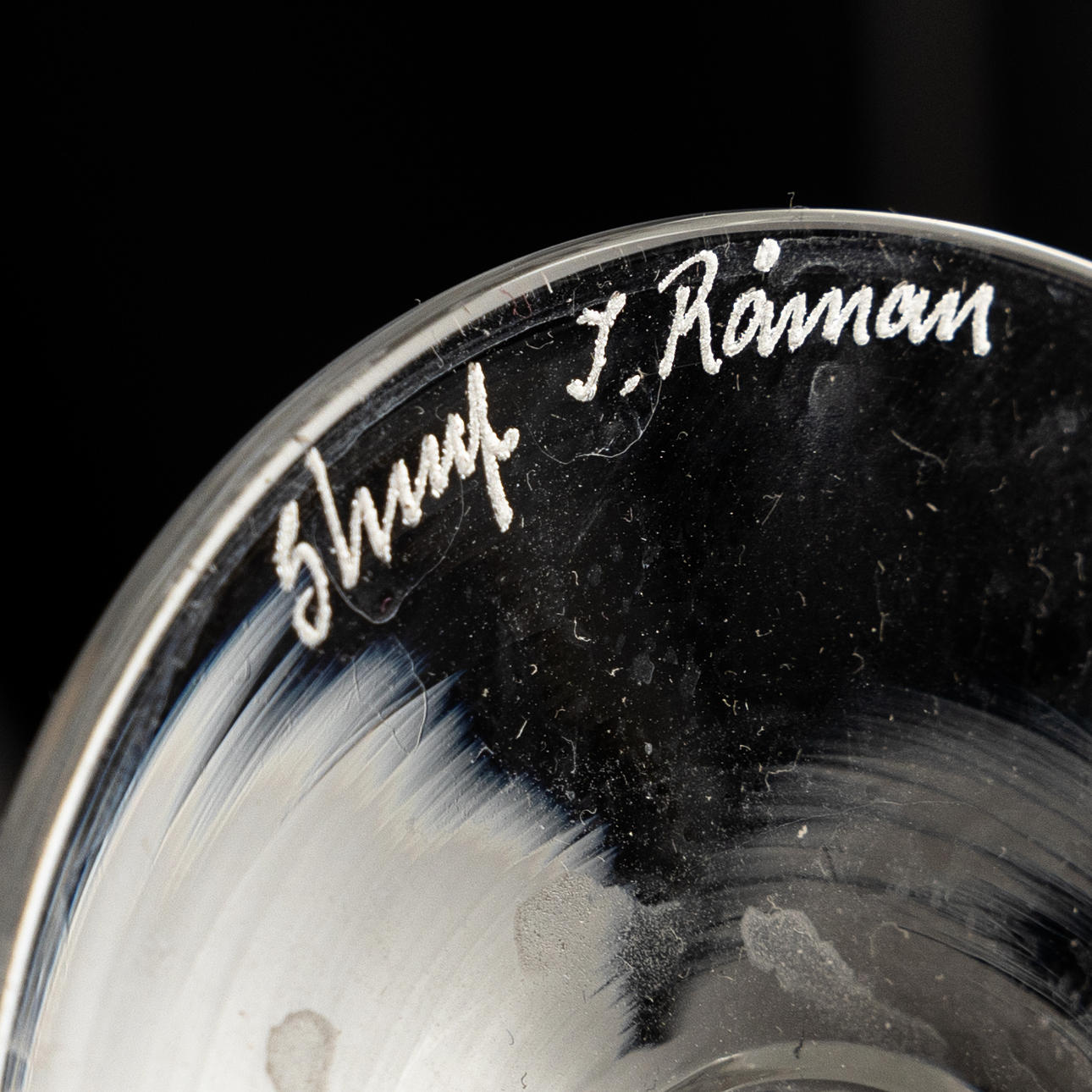 INGEGERD RÅMAN. 12 wine glasses, “Bellman”, signed, Skruf. Glass