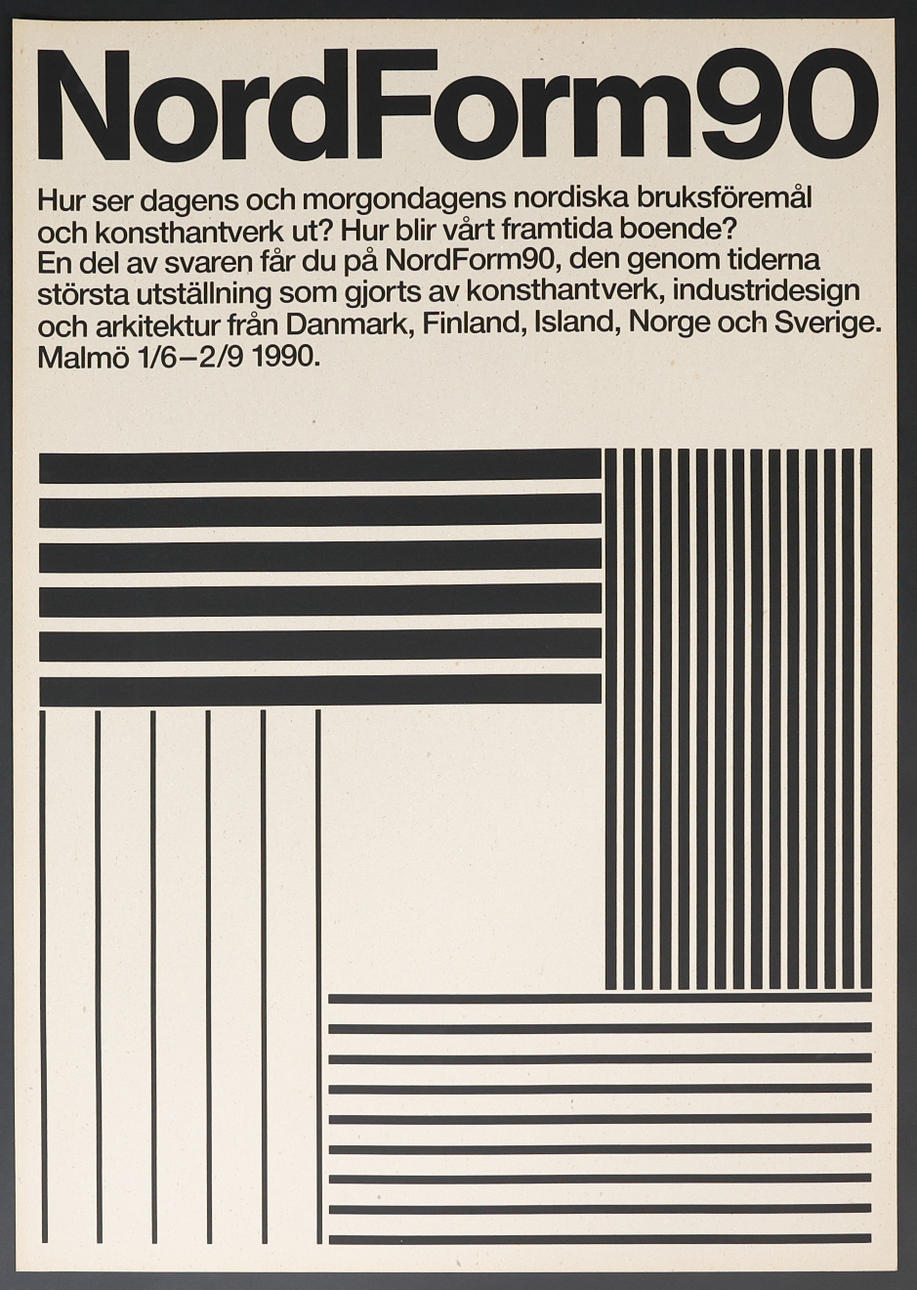 UTSTÄLLNINGSAFFISCH, NordForm 90, Malmö.