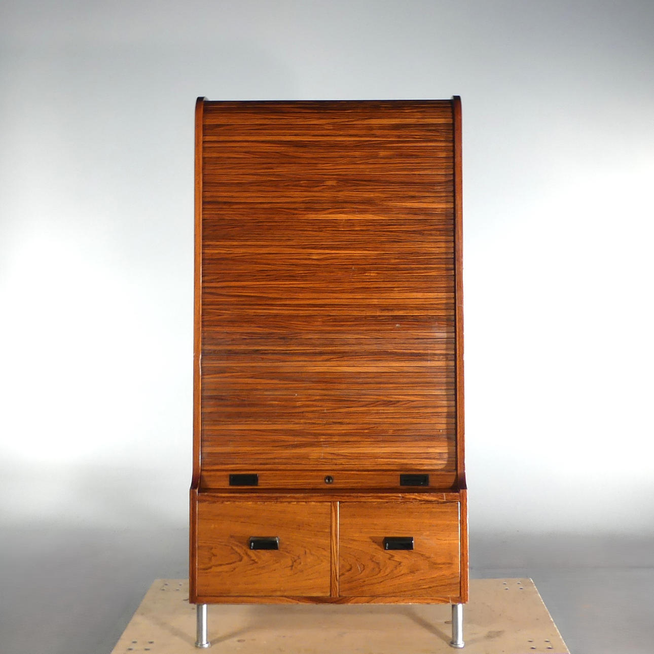 An early 20th century jacaranda wardrobe.