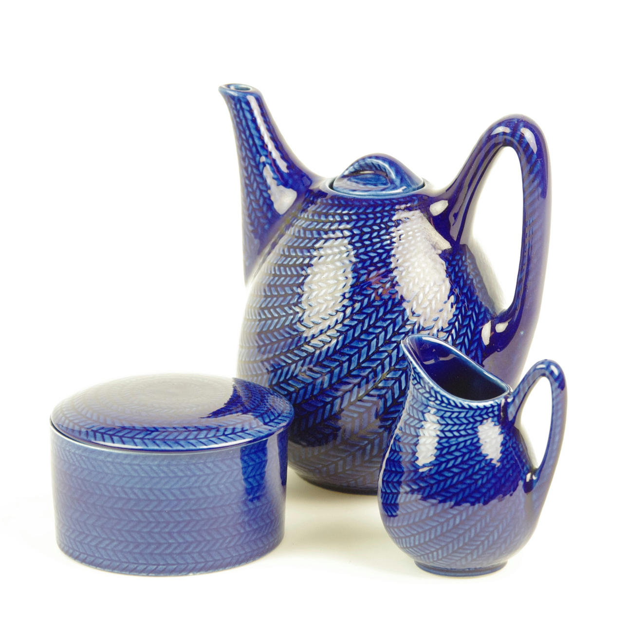 SERVERINGSSET, "Blå Eld", Hertha Bengtsson, Rörstrand.